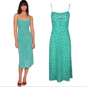 Realisation Par Teal Floral Midi Dress